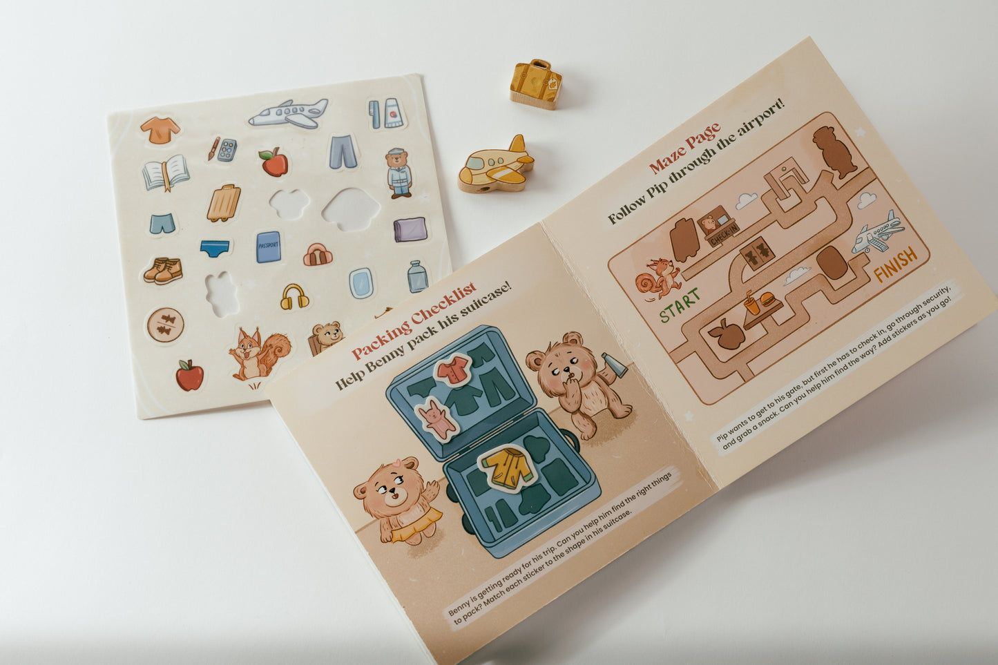 My First Flight - A Calm Crew Water Magic Activity Book with Reusable Stickers