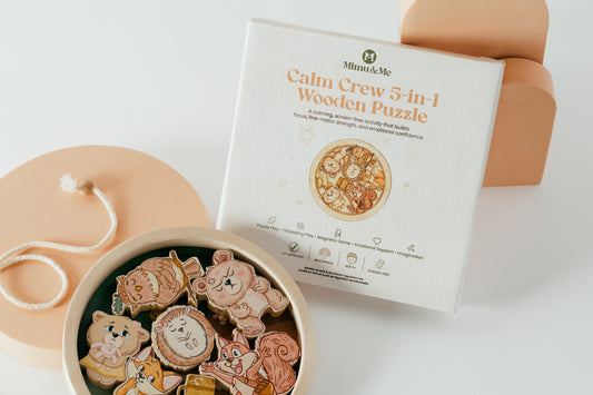 The Calm Crew 5-in-1 Wooden Puzzle
