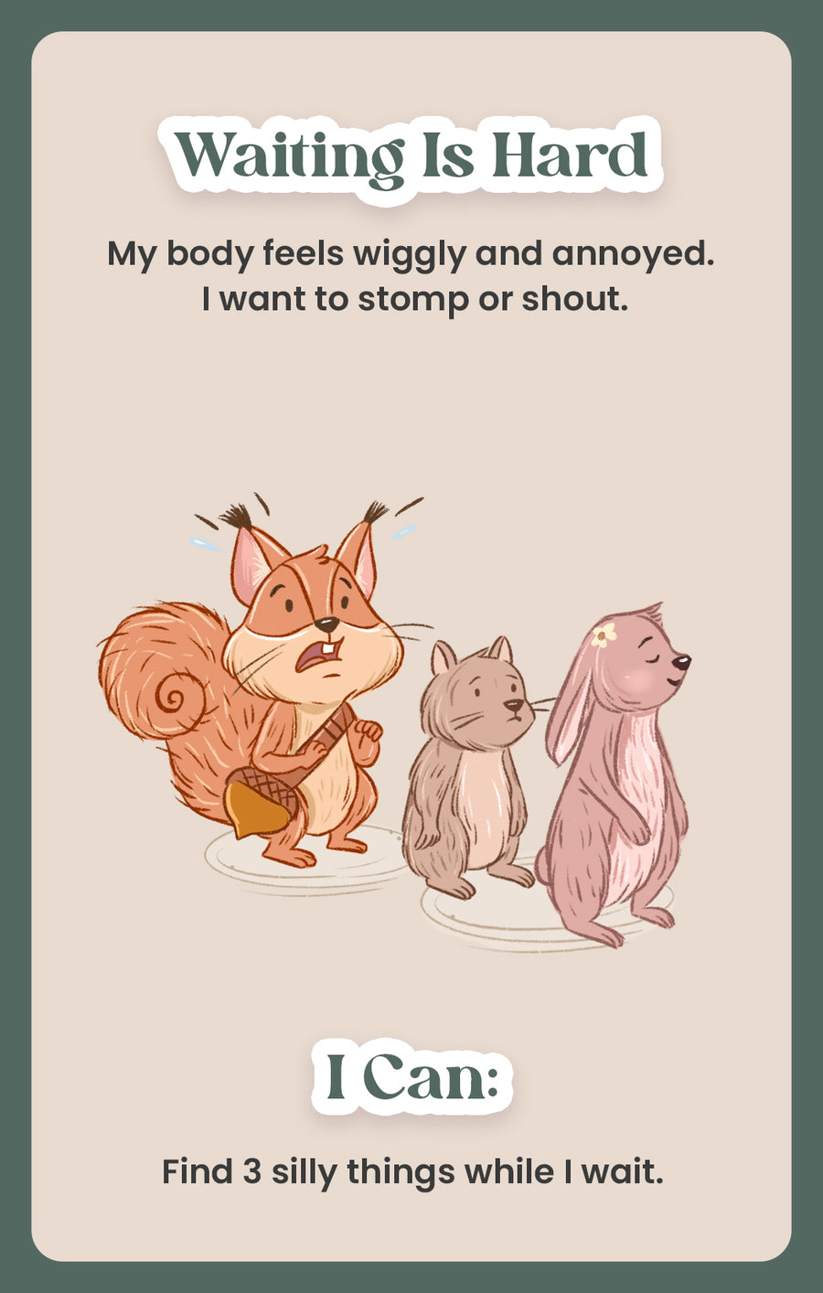 Calm Cards Sticky Situation Card child side