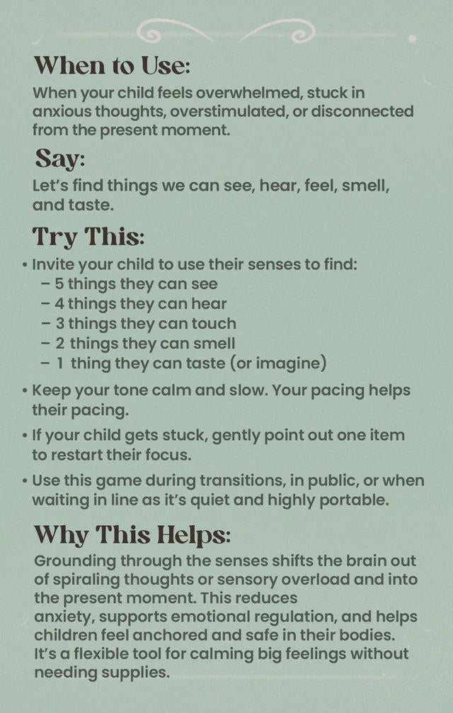 Calm Cards Strategy Card grown-up side