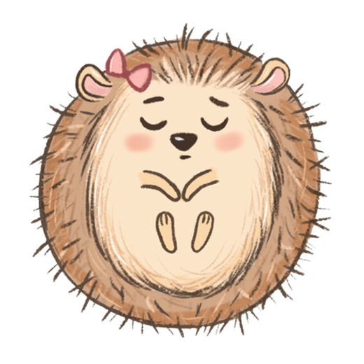 Hazel Hedgehog puzzle piece front