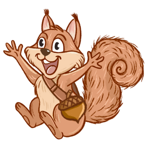 Pip Squirrel puzzle piece front