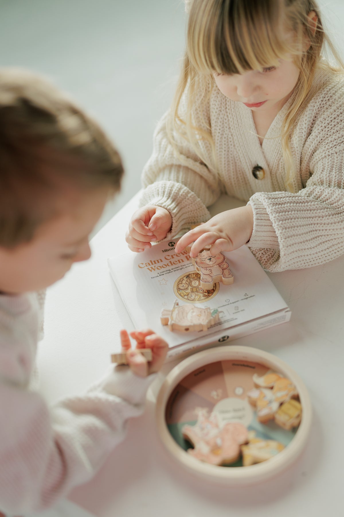 A wooden puzzle that helps kids practice calm through play.