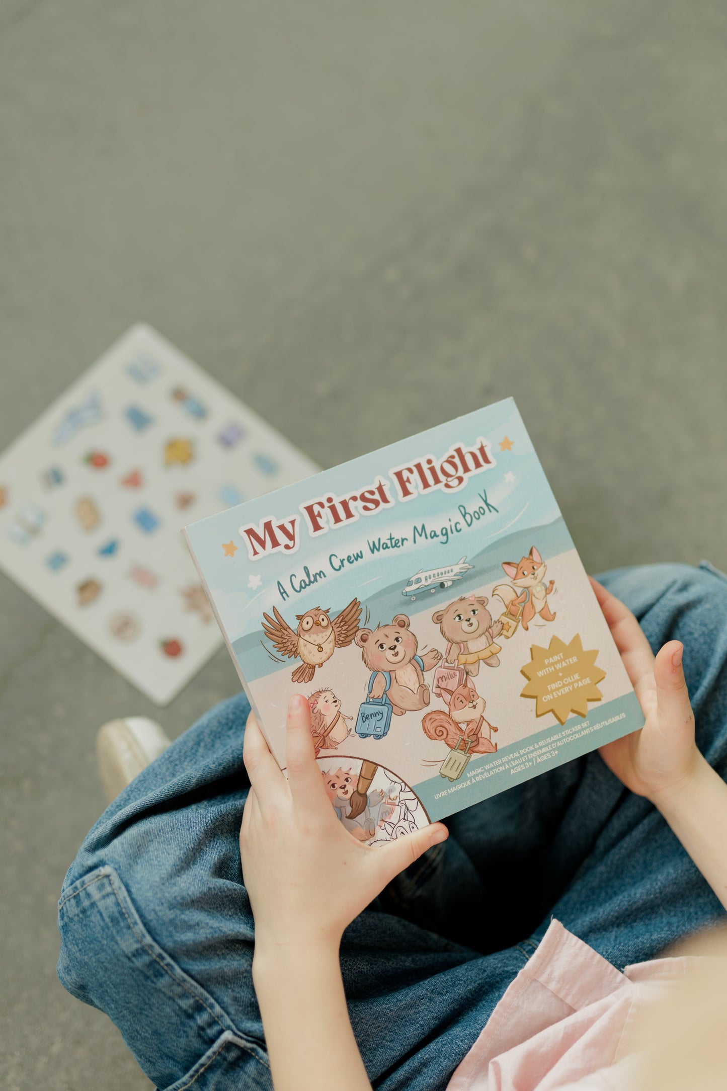My First Flight - A Calm Crew Water Magic Activity Book with Reusable Stickers