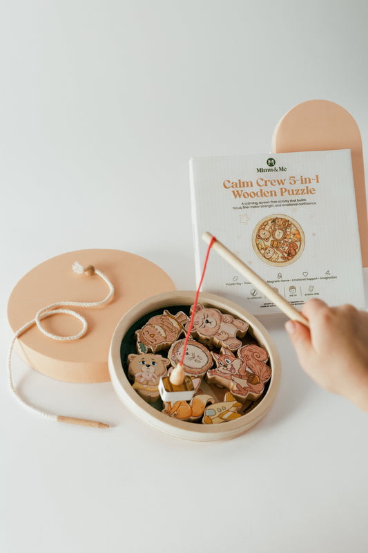 The Calm Crew 5-in-1 Wooden Puzzle
