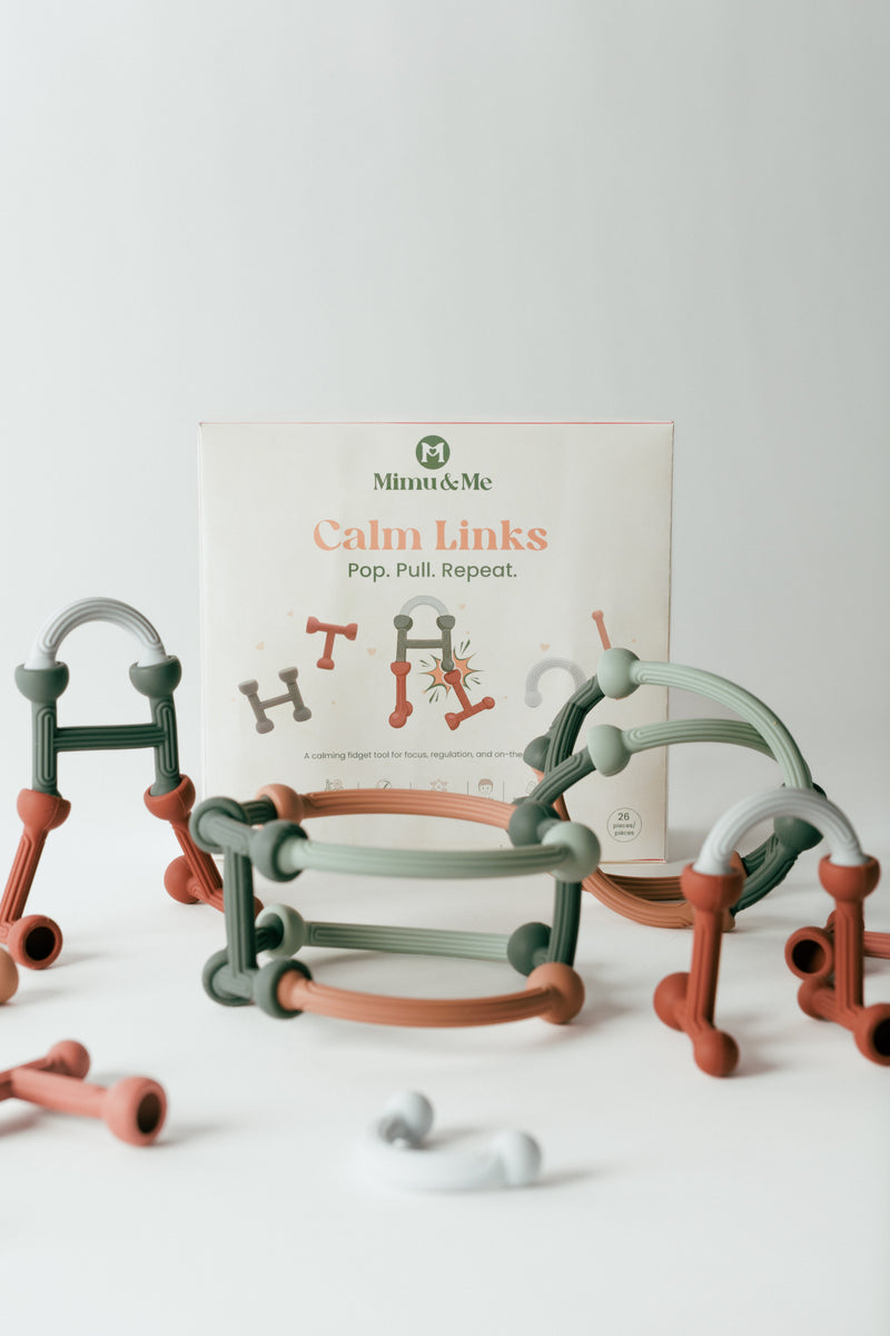 Calm Links silicone sensory building toy